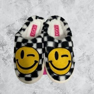 Sugar Women's Chills Slippers in Black, White and Yellow, Checkered Design, 10 M